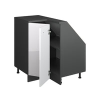 Vicco Mobile cucina angolare per sottotetto Bianco lucido 75.6 cm con 1 porta