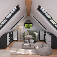 Vicco Mobile sottotetto Mobile angolare Bianco casa di campagna/antracite 75.6 x 81.6 cm con 1 porta