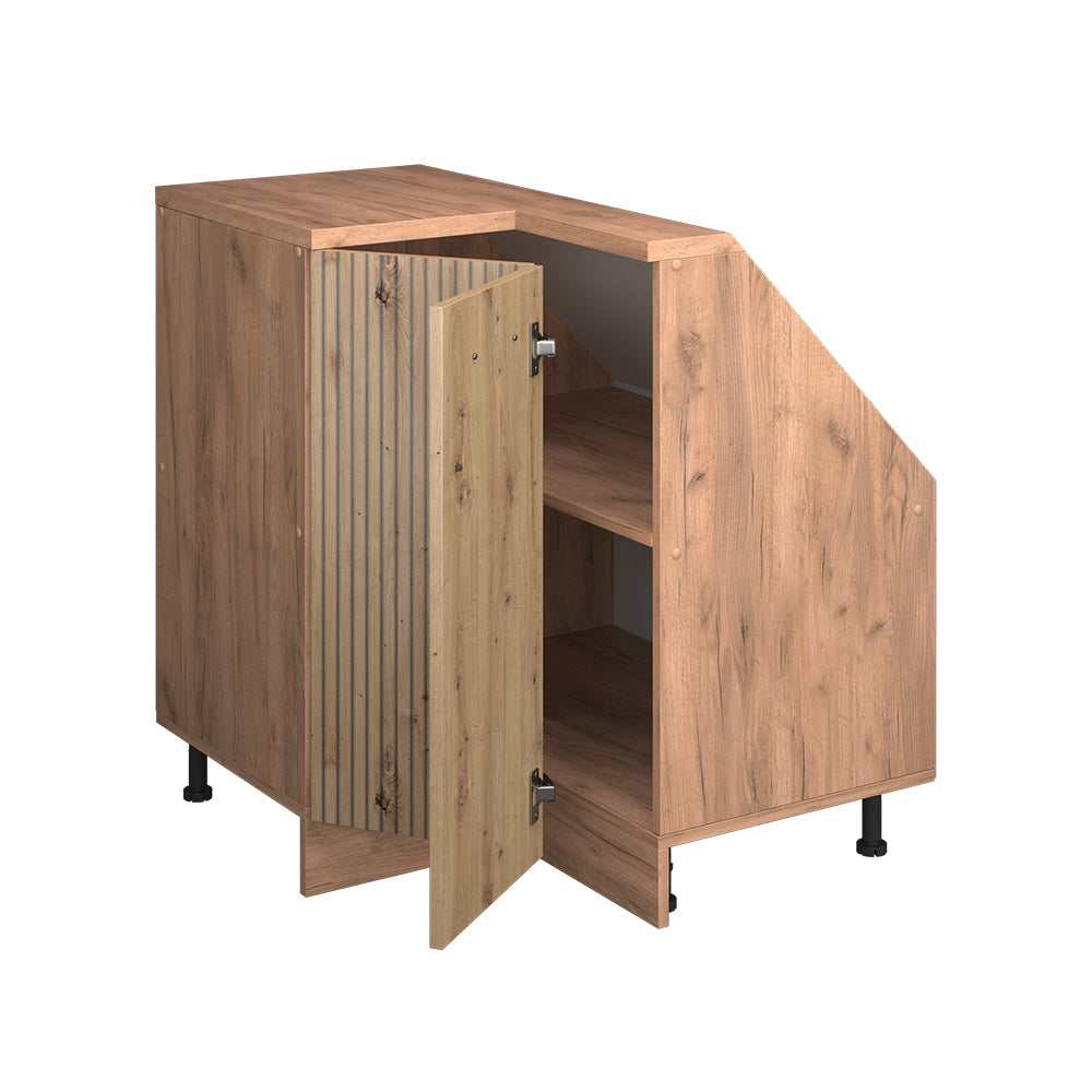 Vicco Mobile cucina angolare per sottotetto Rovere artigianale 75.6 cm con 1 porta