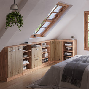 Vicco Mobile cucina angolare per sottotetto Rovere artigianale 75.6 cm con 1 porta