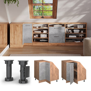 Vicco Mobile sottotetto Mobile angolare Calcestruzzo/quercia dorata 75.6 x 81.6 cm con 1 porta