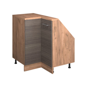 Vicco Mobile cucina angolare per sottotetto Grigio nobile 75.6 cm con 1 porta