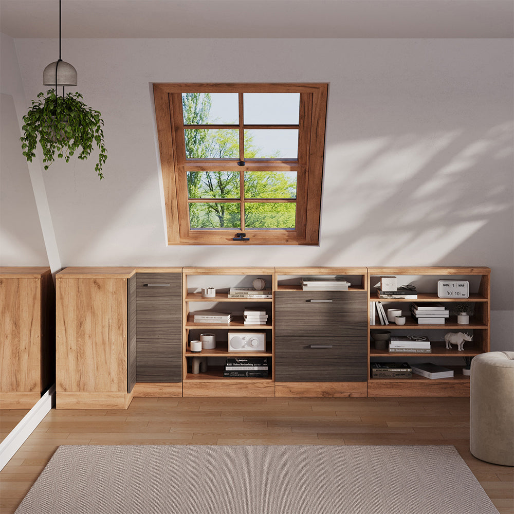 Vicco Mobile sottotetto Mobile angolare Grigio nobile/rovere dorato 75.6 x 81.6 cm con 1 porta