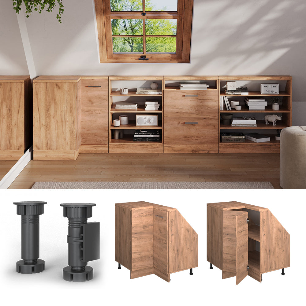 Vicco Mobile sottotetto Mobile angolare Quercia dorata 75.6 x 81.6 cm con 1 porta