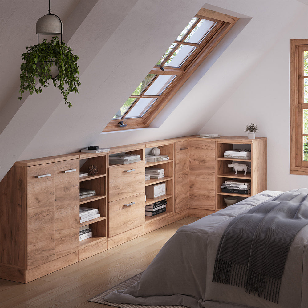 Vicco Mobile sottotetto Mobile angolare Quercia dorata 75.6 x 81.6 cm con 1 porta