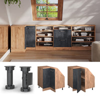 Vicco Mobile sottotetto Mobile angolare Calcestruzzo nero/quercia dorata 75.6 x 81.6 cm con 1 porta