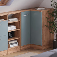 Vicco Mobile sottotetto Mobile angolare Rovere blu-grigio/oro 75.6 x 81.6 cm con 1 porta
