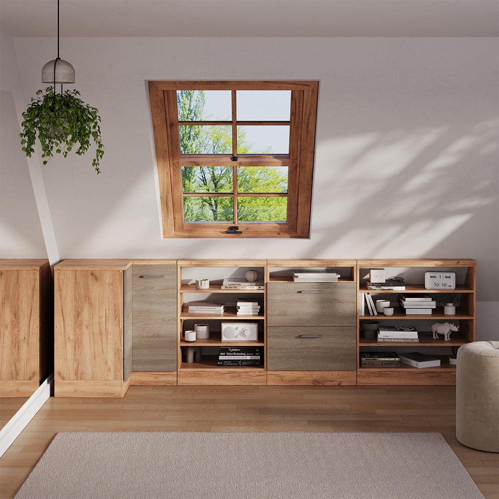 Vicco Mobile sottotetto Mobile angolare Rovere Sonoma/Goldkraft 75.6 x 81.6 cm con 1 porta