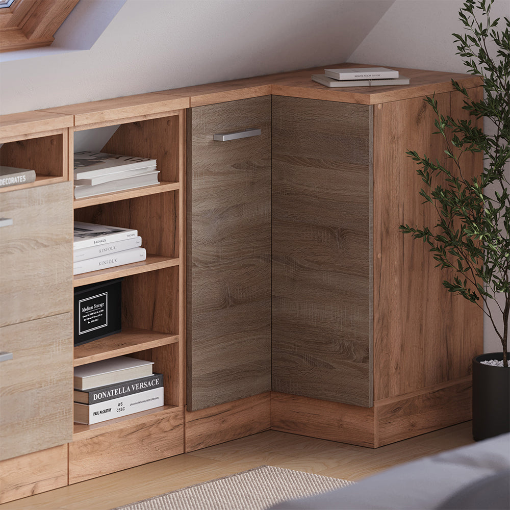 Vicco Mobile sottotetto Mobile angolare Rovere Sonoma/Goldkraft 75.6 x 81.6 cm con 1 porta