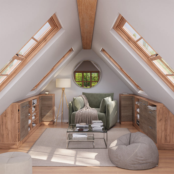 Vicco Mobile sottotetto Mobile angolare Rovere Sonoma/Goldkraft 75.6 x 81.6 cm con 1 porta