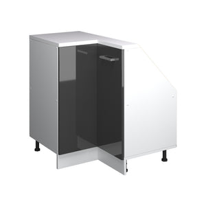 Vicco Mobile sottotetto Mobile angolare Antracite lucido/bianco 75.6 x 81.6 cm con 1 porta