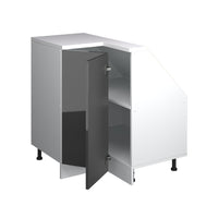Vicco Mobile sottotetto Mobile angolare Antracite lucido/bianco 75.6 x 81.6 cm con 1 porta