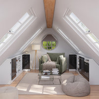 Vicco Mobile sottotetto Mobile angolare Antracite lucido/bianco 75.6 x 81.6 cm con 1 porta