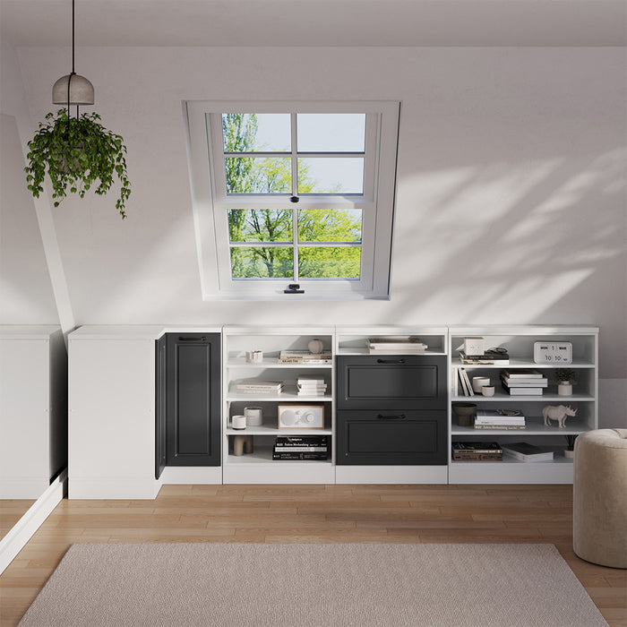 Vicco Mobile sottotetto Mobile angolare Antracite casa di campagna/bianco 75.6 x 81.6 cm con 1 porta