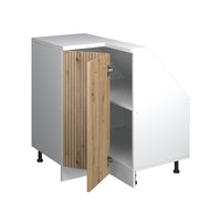 Vicco Mobile cucina angolare per sottotetto Rovere artigianale 75.6 cm con 1 porta