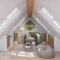 Vicco Mobile cucina angolare per sottotetto Rovere artigianale 75.6 cm con 1 porta