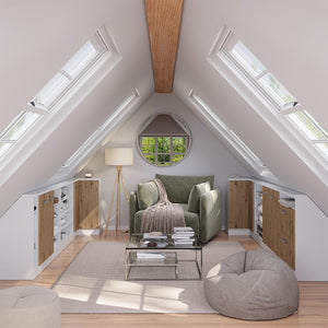 Vicco Mobile cucina angolare per sottotetto Rovere artigianale 75.6 cm con 1 porta