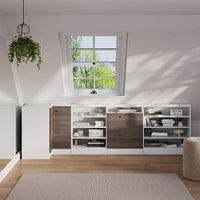 Vicco Mobile sottotetto Mobile angolare Grigio prezioso/bianco 75.6 x 81.6 cm con 1 porta