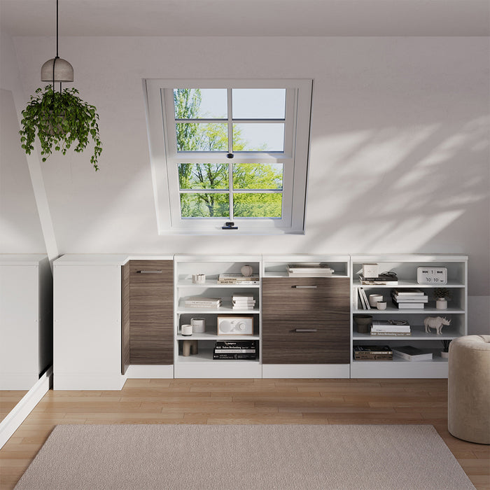 Vicco Mobile sottotetto Mobile angolare Grigio prezioso/bianco 75.6 x 81.6 cm con 1 porta