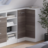 Vicco Mobile sottotetto Mobile angolare Grigio prezioso/bianco 75.6 x 81.6 cm con 1 porta