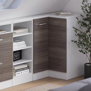 Vicco Mobile sottotetto Mobile angolare Grigio prezioso/bianco 75.6 x 81.6 cm con 1 porta