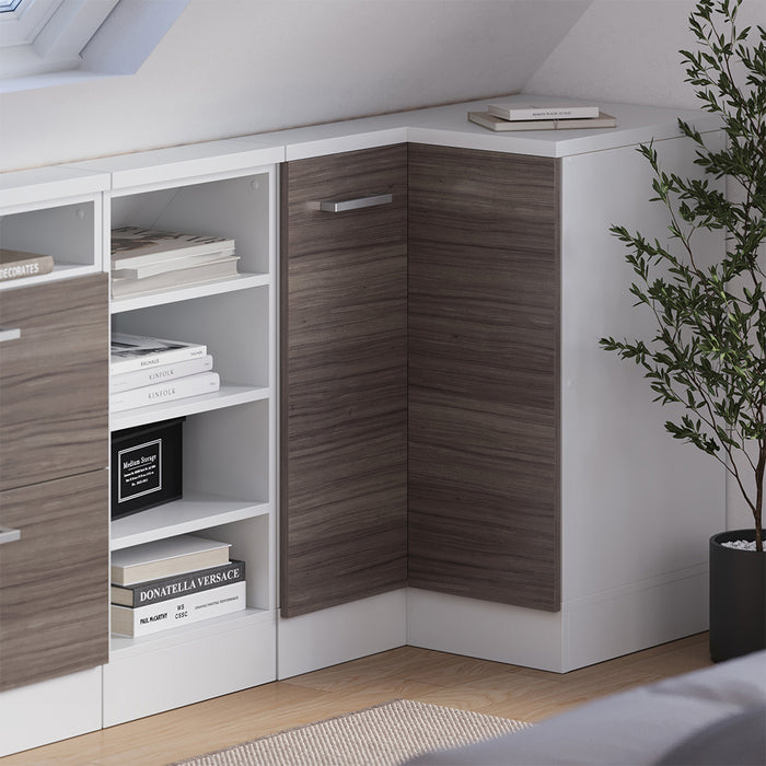 Vicco Mobile sottotetto Mobile angolare Grigio prezioso/bianco 75.6 x 81.6 cm con 1 porta
