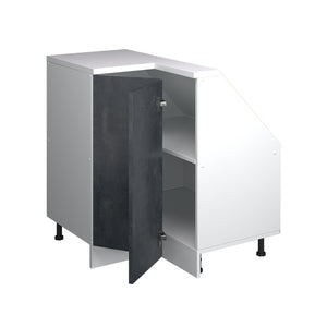 Vicco Mobile sottotetto Mobile angolare Nero cemento/bianco 75.6 x 81.6 cm con 1 porta