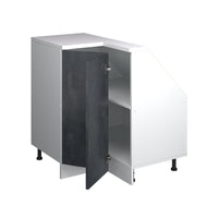 Vicco Mobile cucina angolare per sottotetto Calcestruzzo nero 75.6 cm con 1 porta