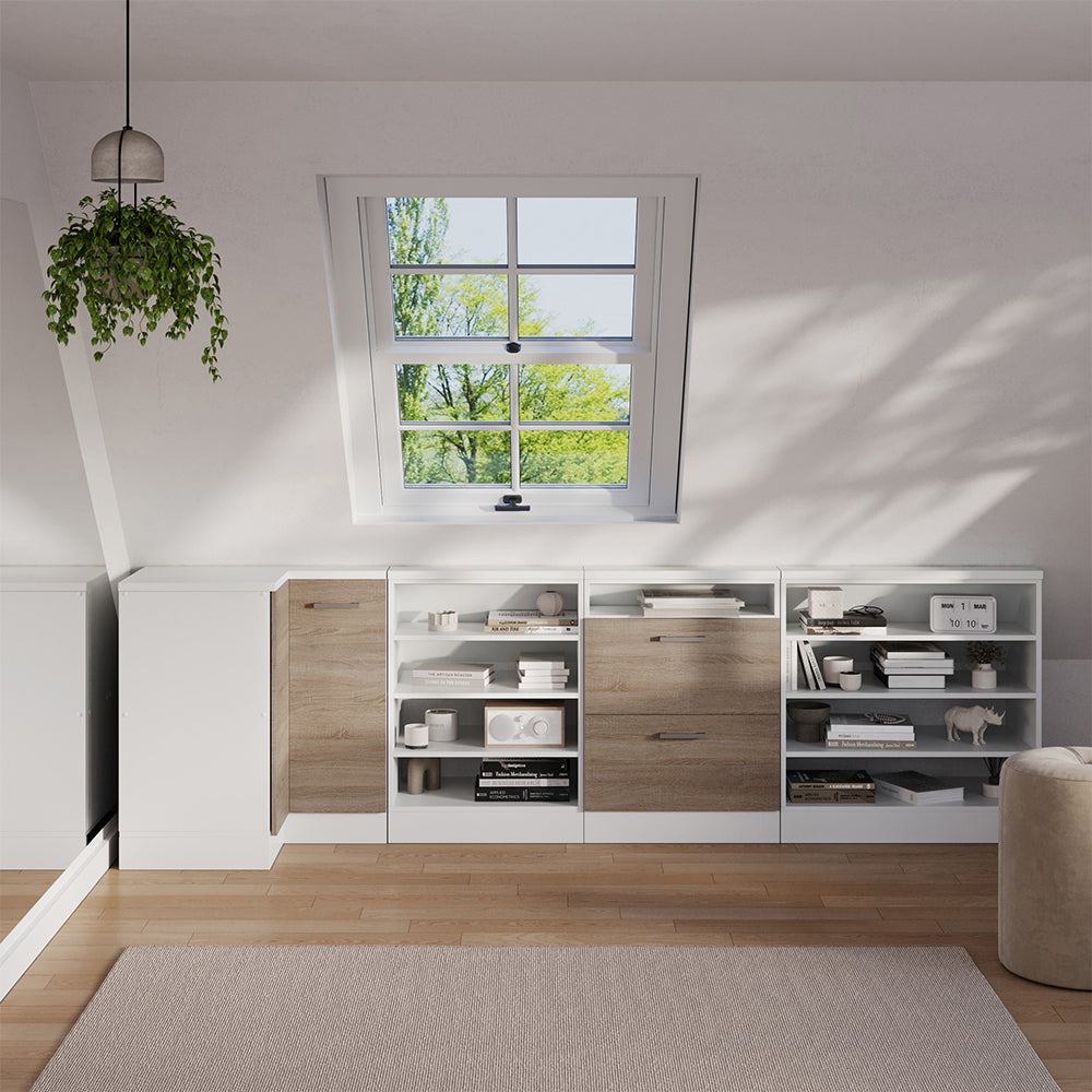 Vicco Mobile sottotetto Mobile angolare Sonoma/Bianco 75.6 x 81.6 cm con 1 porta