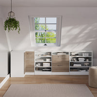 Vicco Mobile sottotetto Mobile angolare Sonoma/Bianco 75.6 x 81.6 cm con 1 porta