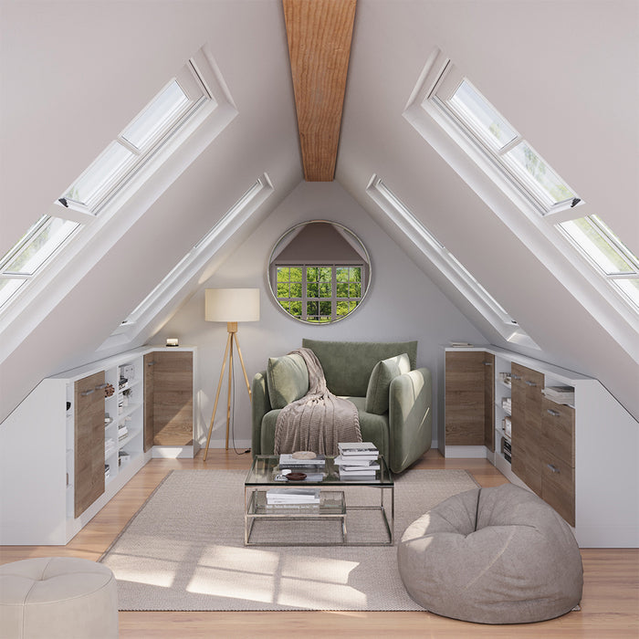 Vicco Mobile sottotetto Mobile angolare Sonoma/Bianco 75.6 x 81.6 cm con 1 porta