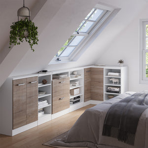 Vicco Mobile sottotetto Mobile angolare Sonoma/Bianco 75.6 x 81.6 cm con 1 porta