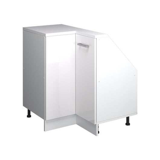 Vicco Mobile cucina angolare per sottotetto Bianco lucido 75.6 cm con 1 porta