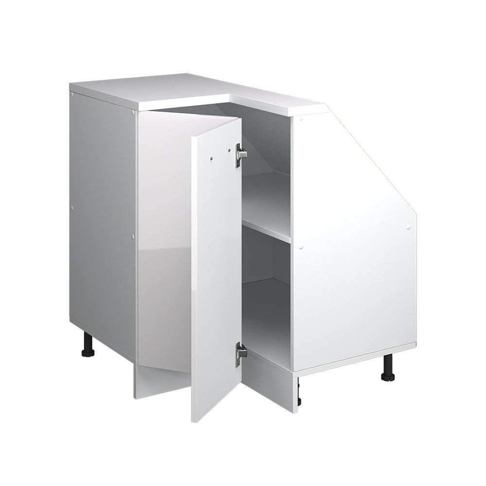 Vicco Mobile cucina angolare per sottotetto Bianco lucido 75.6 cm con 1 porta