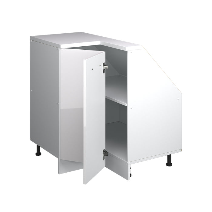 Vicco Mobile cucina angolare per sottotetto Bianco lucido 75.6 cm con 1 porta