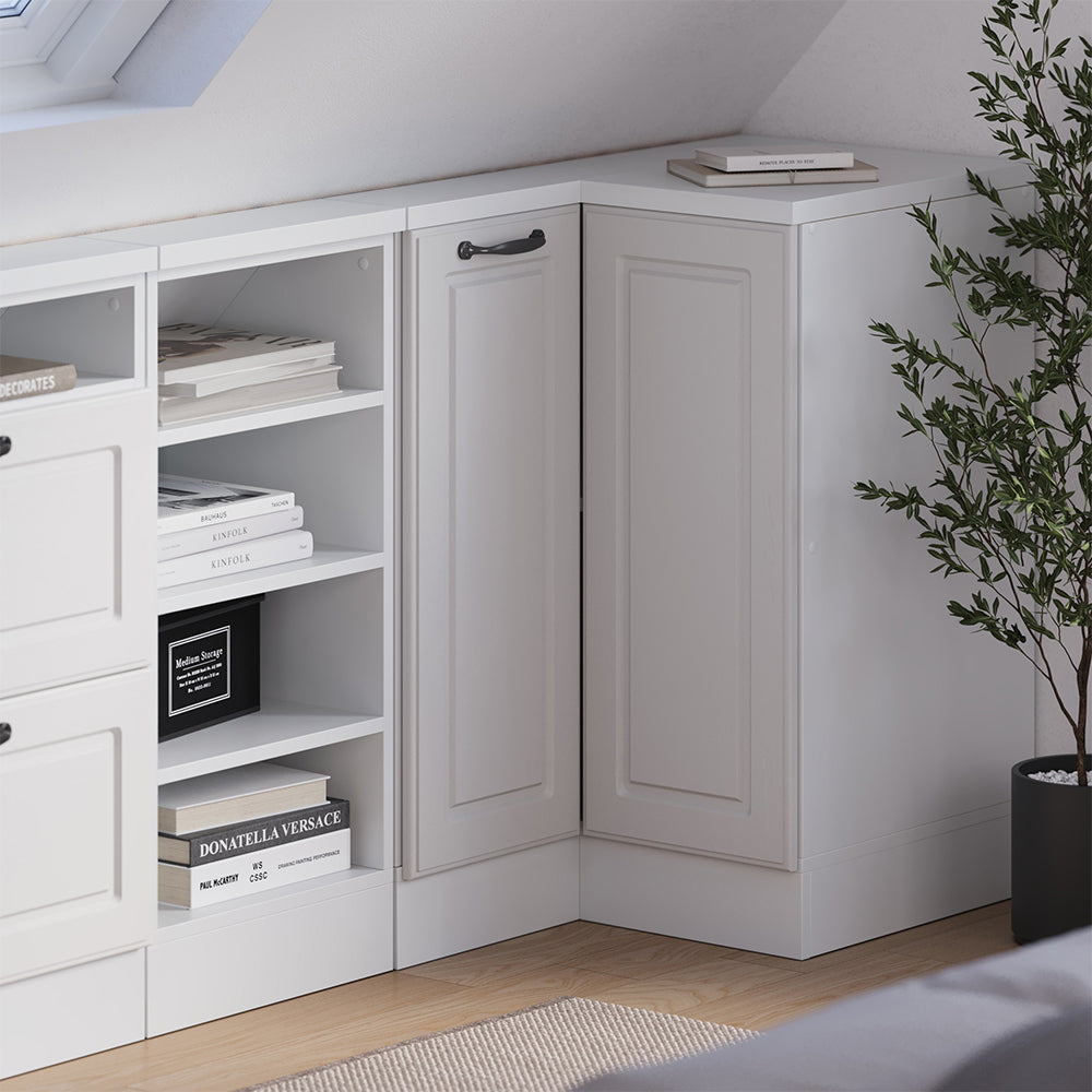Vicco Mobile sottotetto Mobile angolare Casa di campagna bianca/bianco 75.6 x 81.6 cm con 1 porta