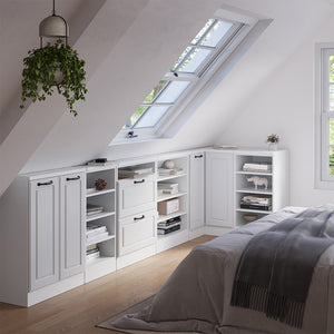 Vicco Mobile sottotetto Mobile angolare Casa di campagna bianca/bianco 75.6 x 81.6 cm con 1 porta