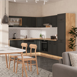 Vicco Mobile cucina angolare per sottotetto Antracite casa di campagna 75.6 cm con 1 porta