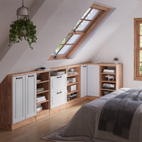 Vicco Mobile cucina angolare per sottotetto Bianco casa di campagna 75.6 cm con 1 porta