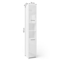 Vicco Mobile bagno alto Bianco 30 x 195 cm