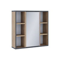 Vicco Specchio contenitore bagno Quercia dorata 60 x 59.2 cm Con ripiani e porta a specchio