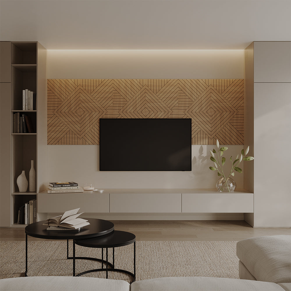 Vicco Pannello a parete Rovere 8 pezzi