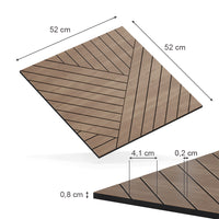 Vicco Pannello a parete Rovere 4 pezzi