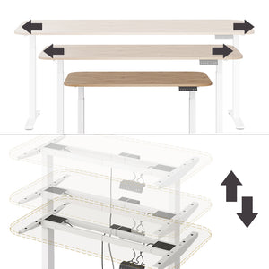 Vicco Scrivania Bianco/Artisan 120 x 70 cm 2 motori