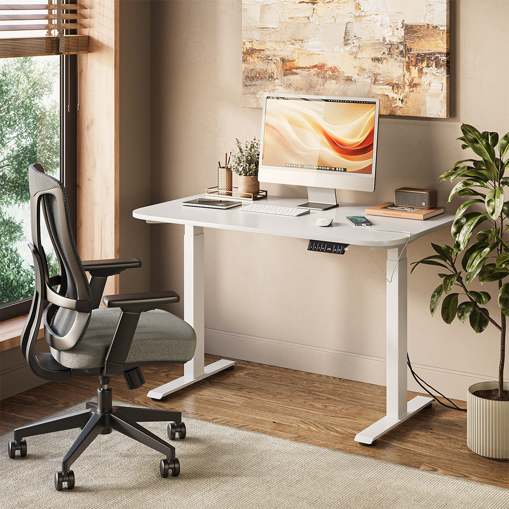 Vicco Scrivania Bianco 120 x 70 cm 2 motori