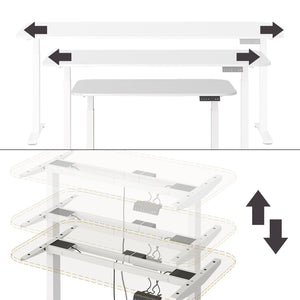 Vicco Scrivania Bianco 120 x 70 cm 2 motori