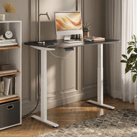 Vicco Scrivania Bianco/antracite 140 x 80 cm 2 motori