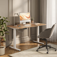 Vicco Scrivania Bianco/Artisan 140 x 80 cm 2 motori