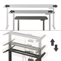 Vicco Scrivania Nero/Antracite 120 x 60 cm 2 motori