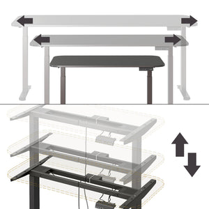 Vicco Scrivania Nero/Antracite 120 x 60 cm 2 motori
